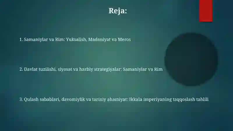 Tarix Somoniylar va Rim imperiyasi 2