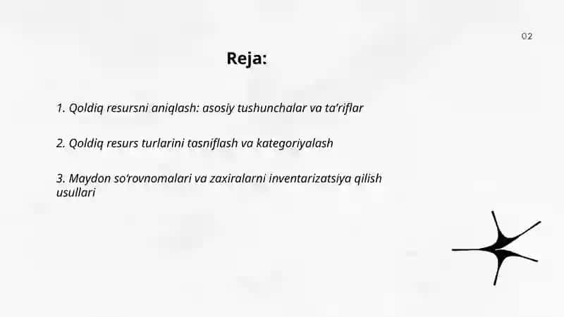 Qoldiq resursni aniqlash 2