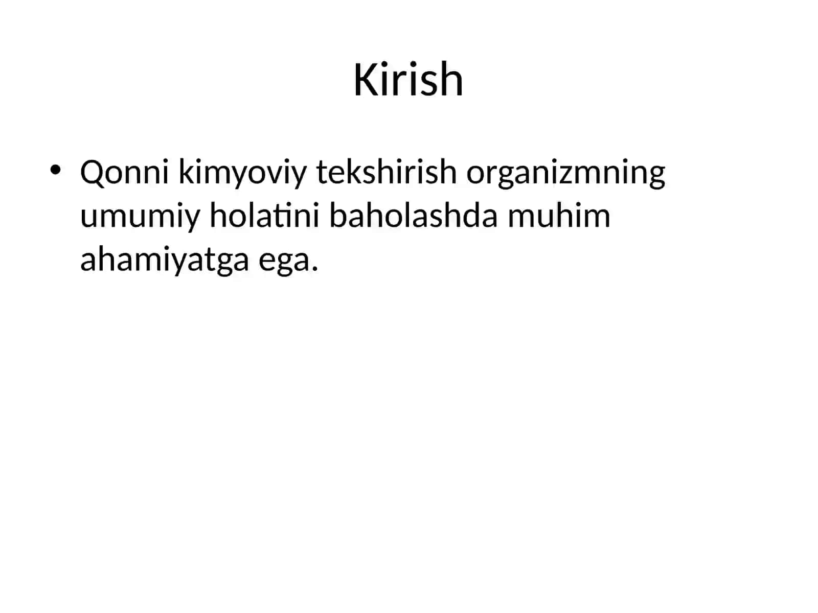 Qonni kimyoviy tekshirish 2