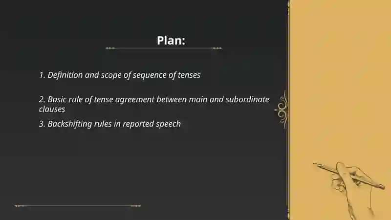 Sequence of tenses 2