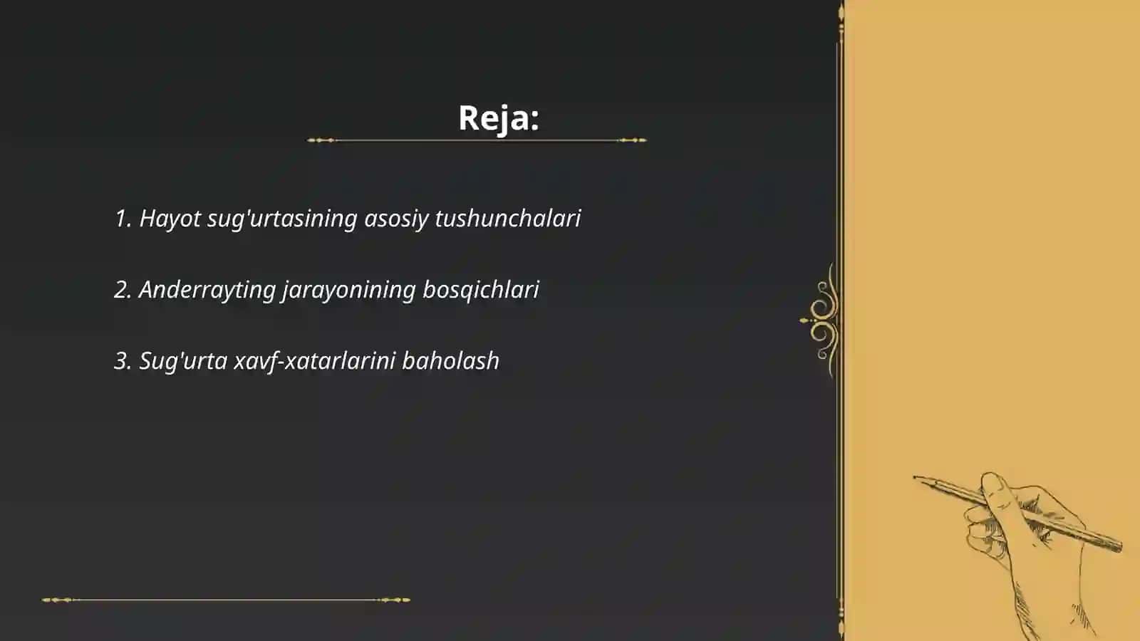 Hayot sug’urtasi 2