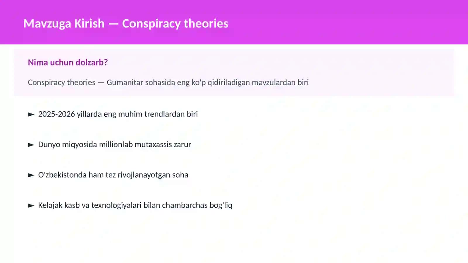 Conspiracy theories 2