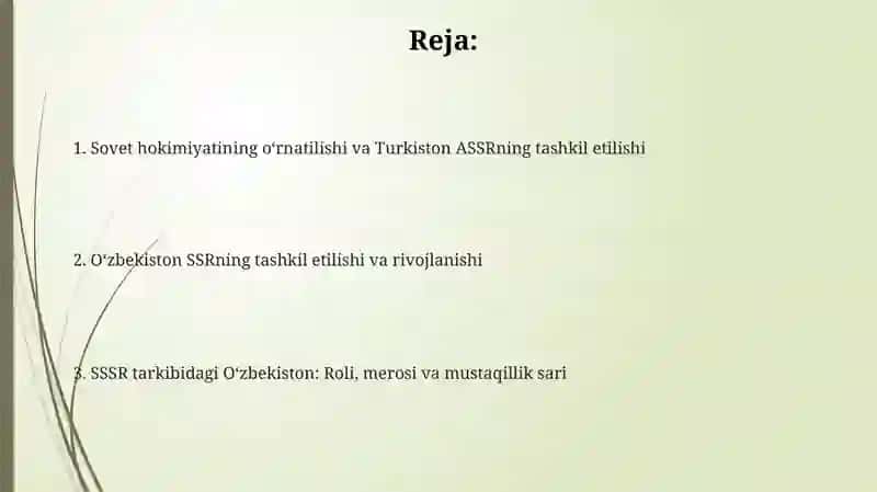 O'zbekiston SSSR ning tashkil topishi 2