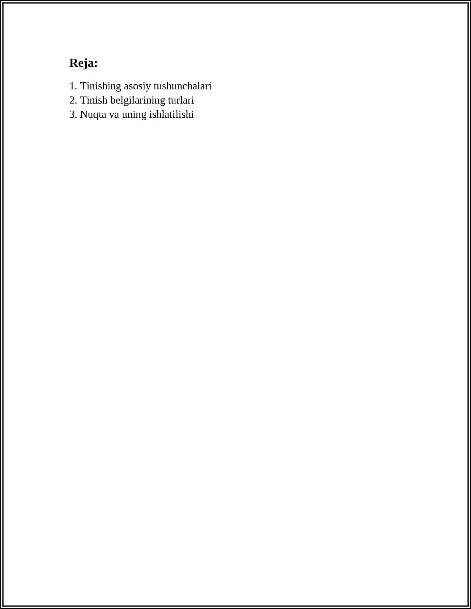 TINISH BELGILARI 2