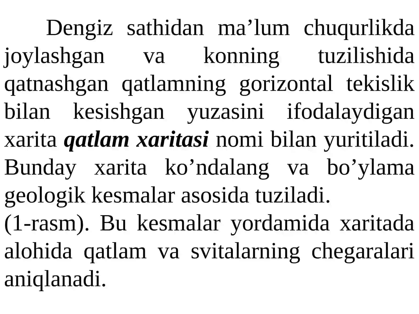 Qatlamlar xaritasi tuzish 2