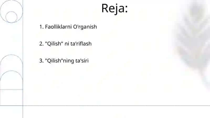 Faolliklarni O'rganish 2
