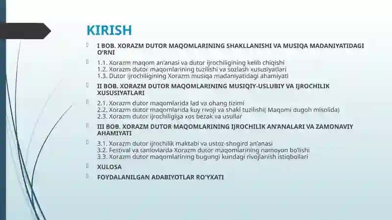 Xorazm dutor maqomlari 2