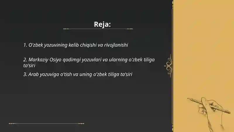 O'zbek yozuvlari tarixidan 2