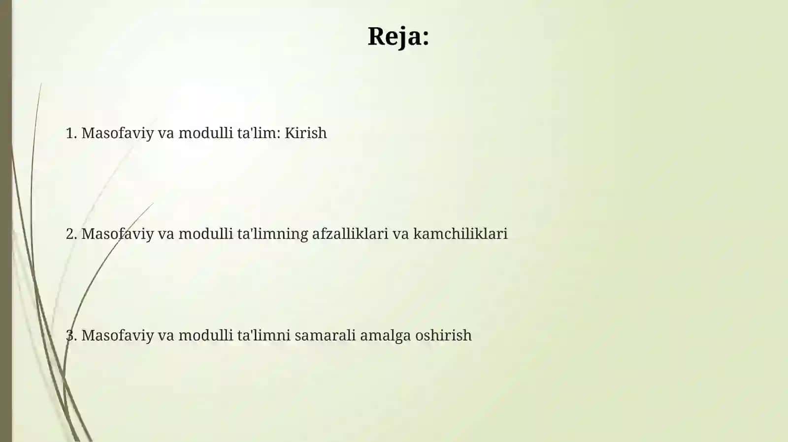 Masofaviy va modulli o'qitish 2