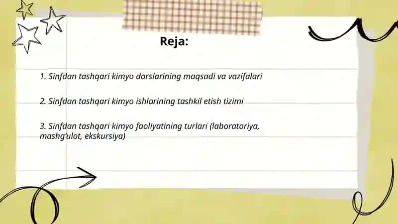 Kimyodan sinfdan tashqari ishlar 2