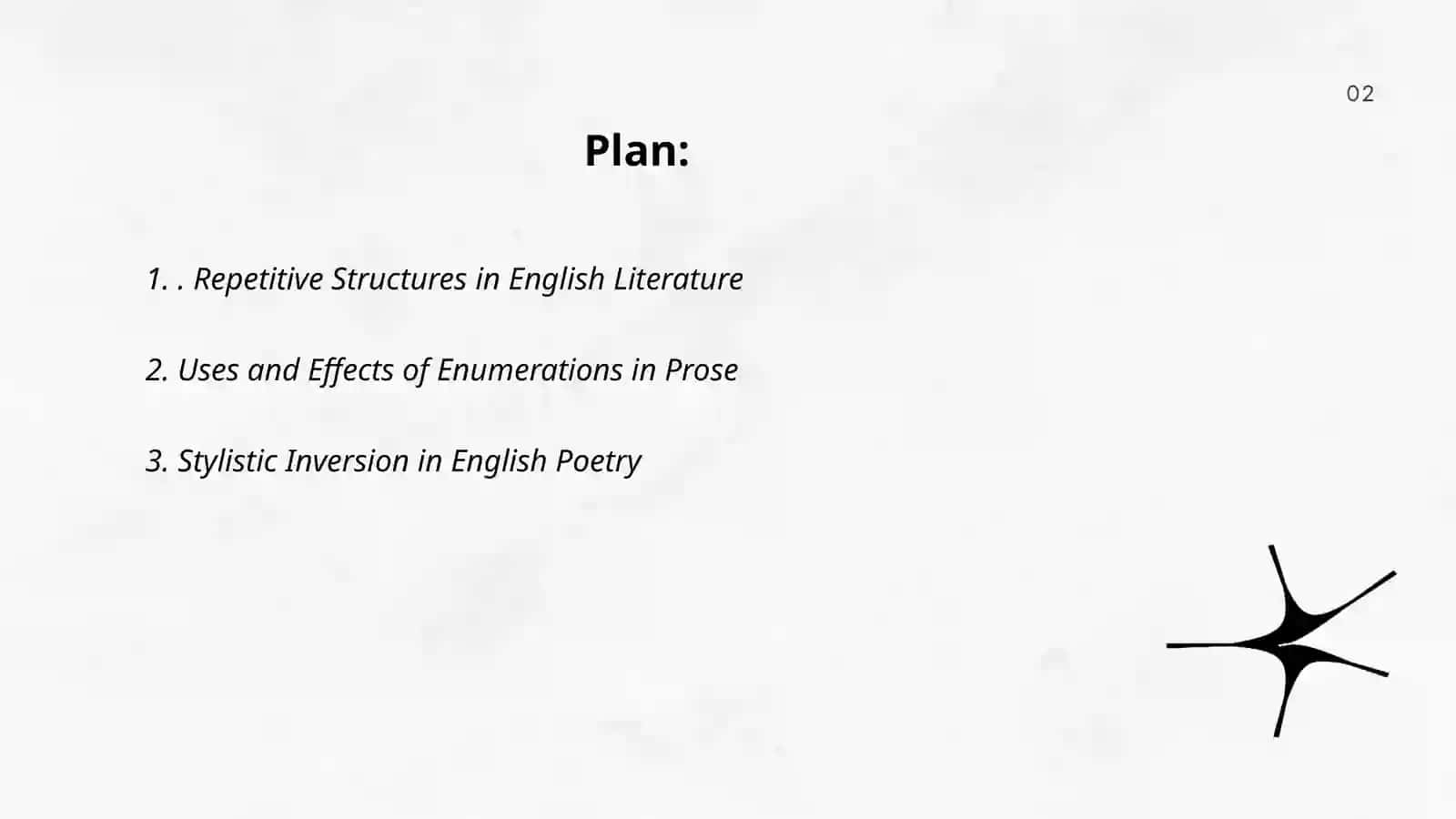 Compositional patterns of syntactical arrangement: Repetition, Enumeration stylistic inversion 2