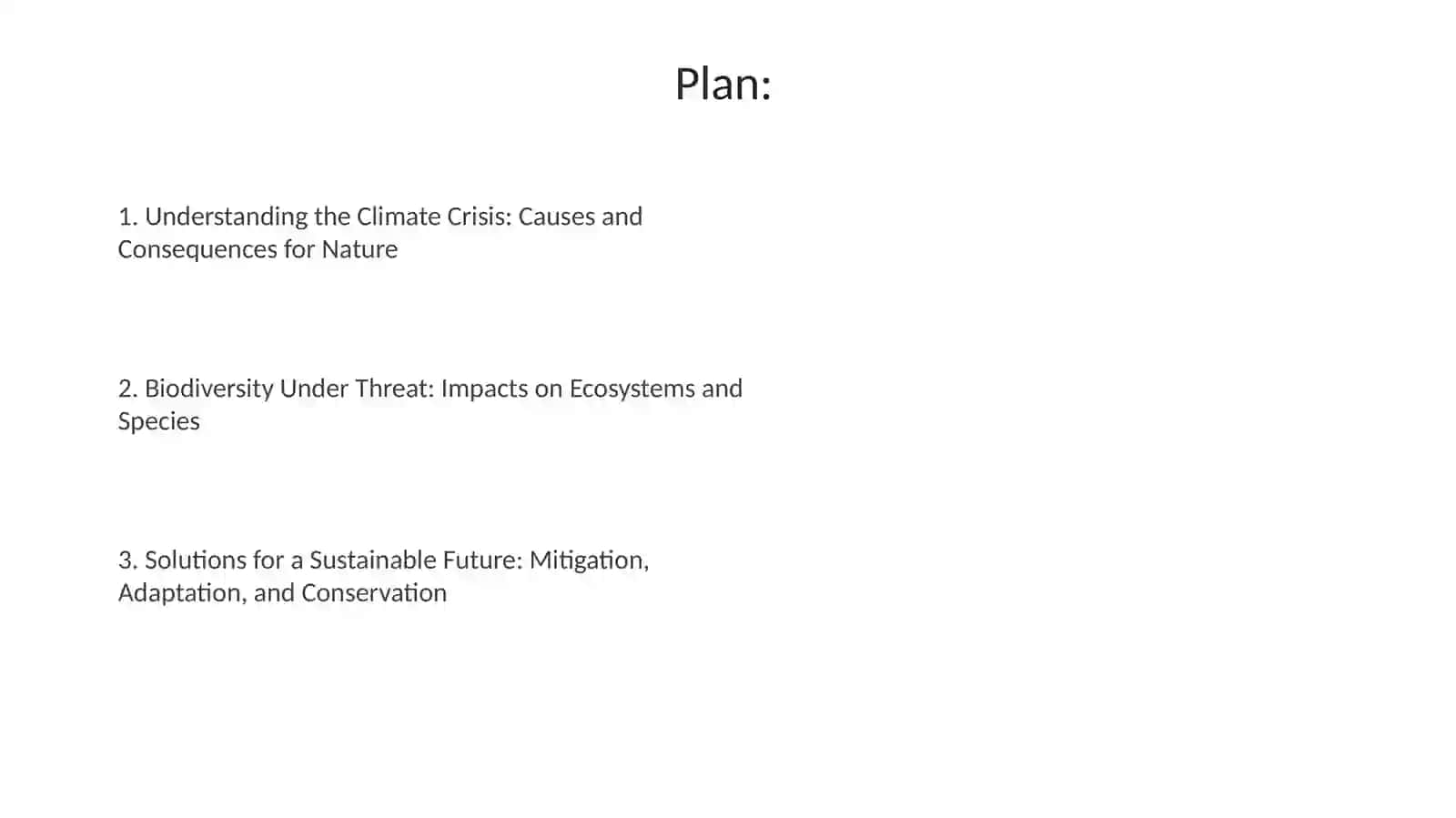 Climate Change and Nature 2