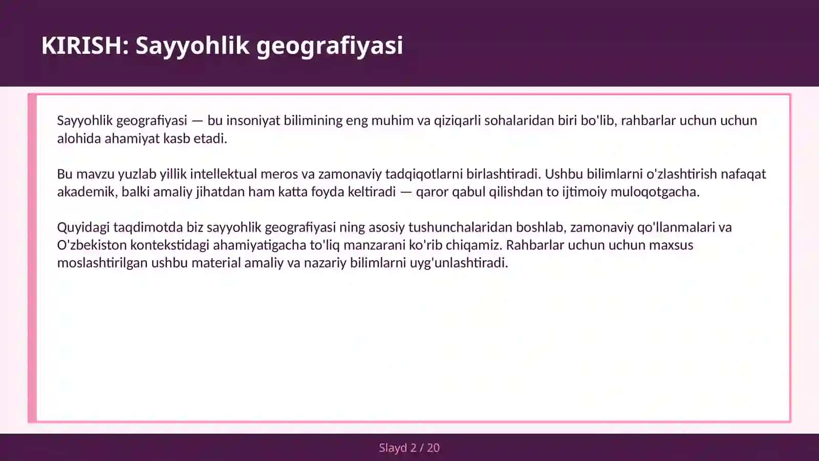 SAYYOHLIK GEOGRAFIYASI 2
