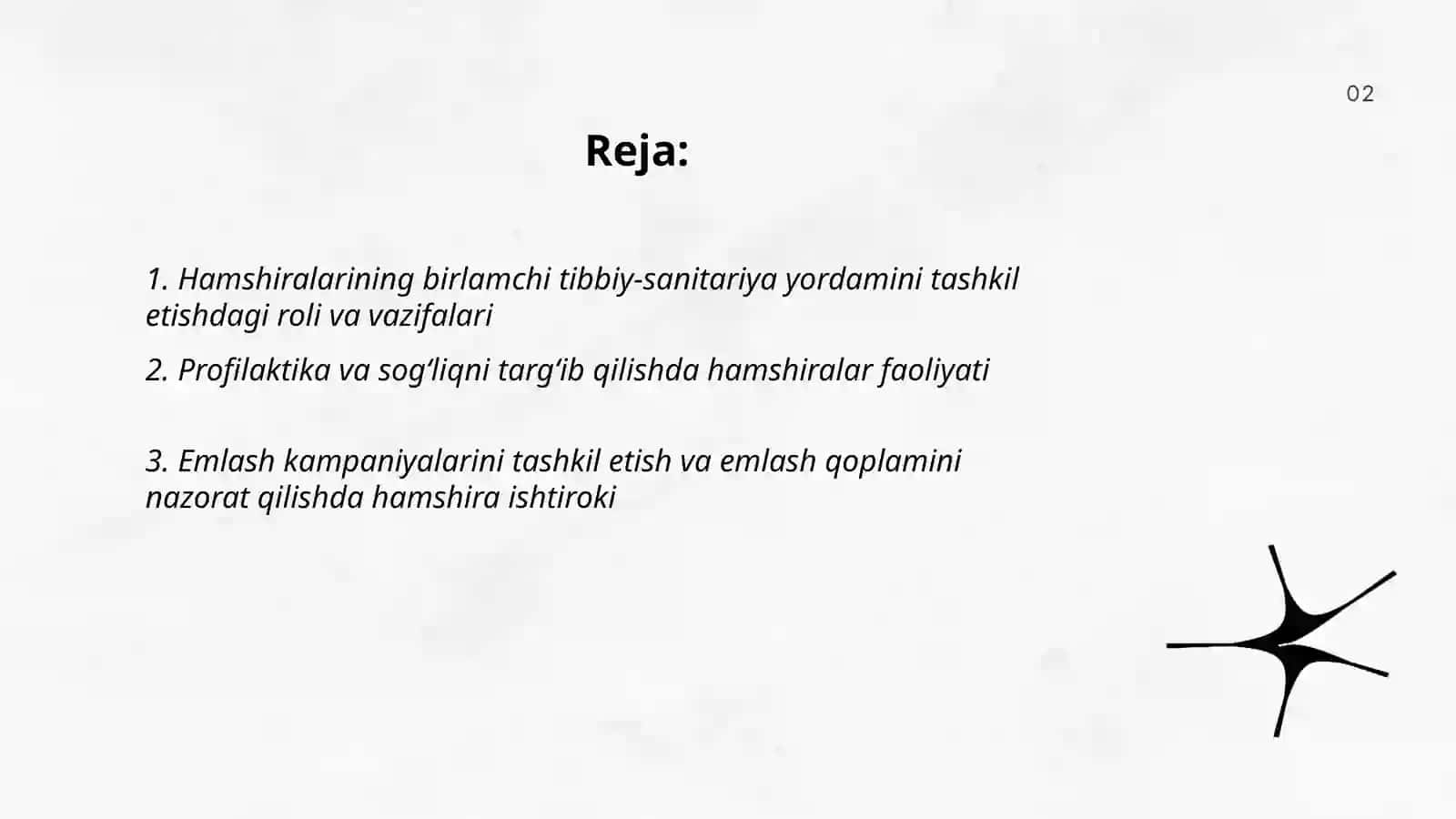 Aholiga birlamchi tibbiy sanitariya yordamini tashkil etish faoliyatida hamshiralarni oʻrni 2