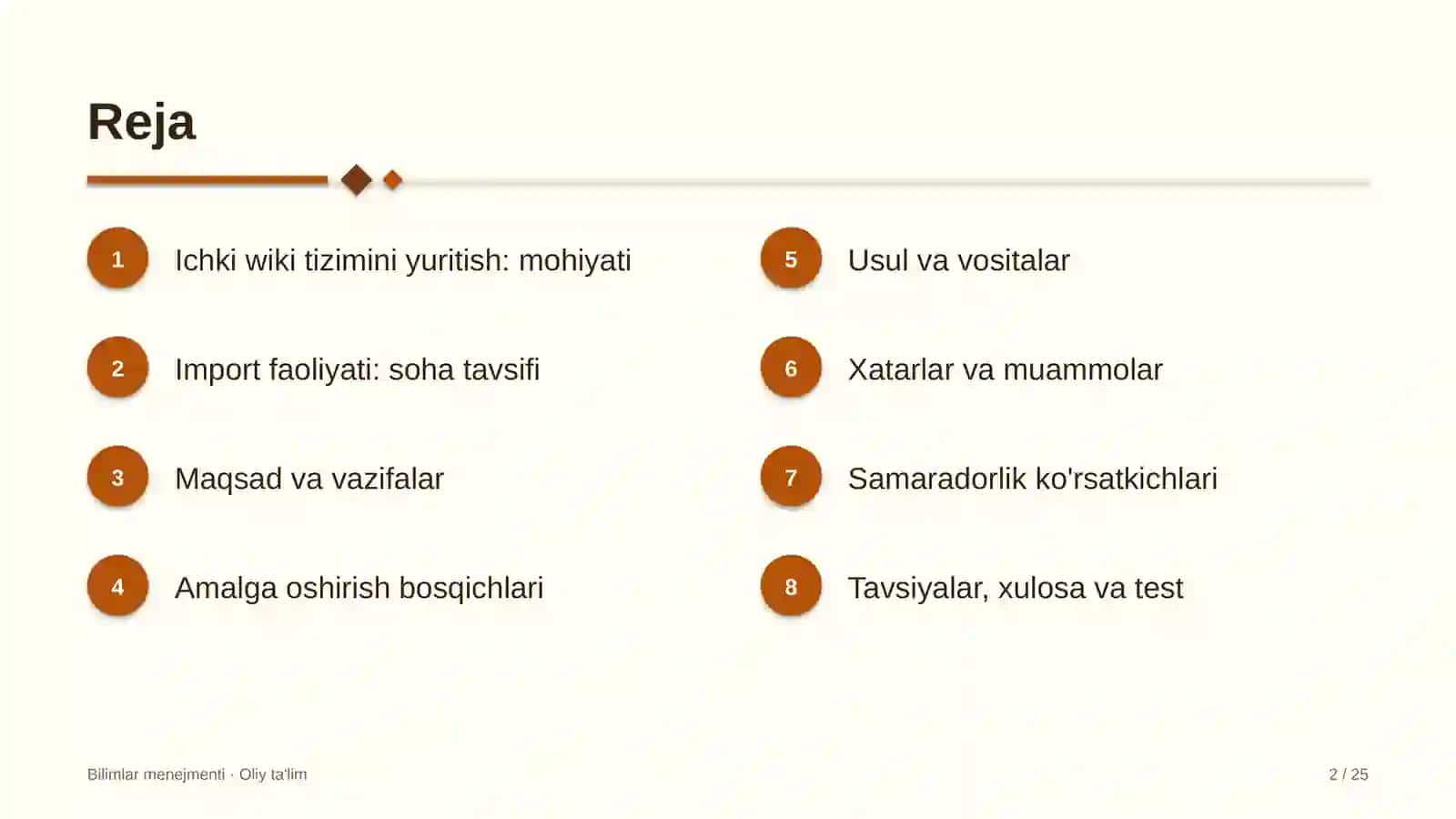 Import faoliyatida ichki wiki tizimini yuritish 2