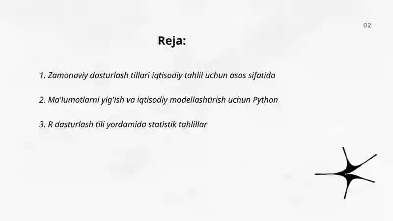 Zamonaviy dasturlash tilaridan foydalanish 2