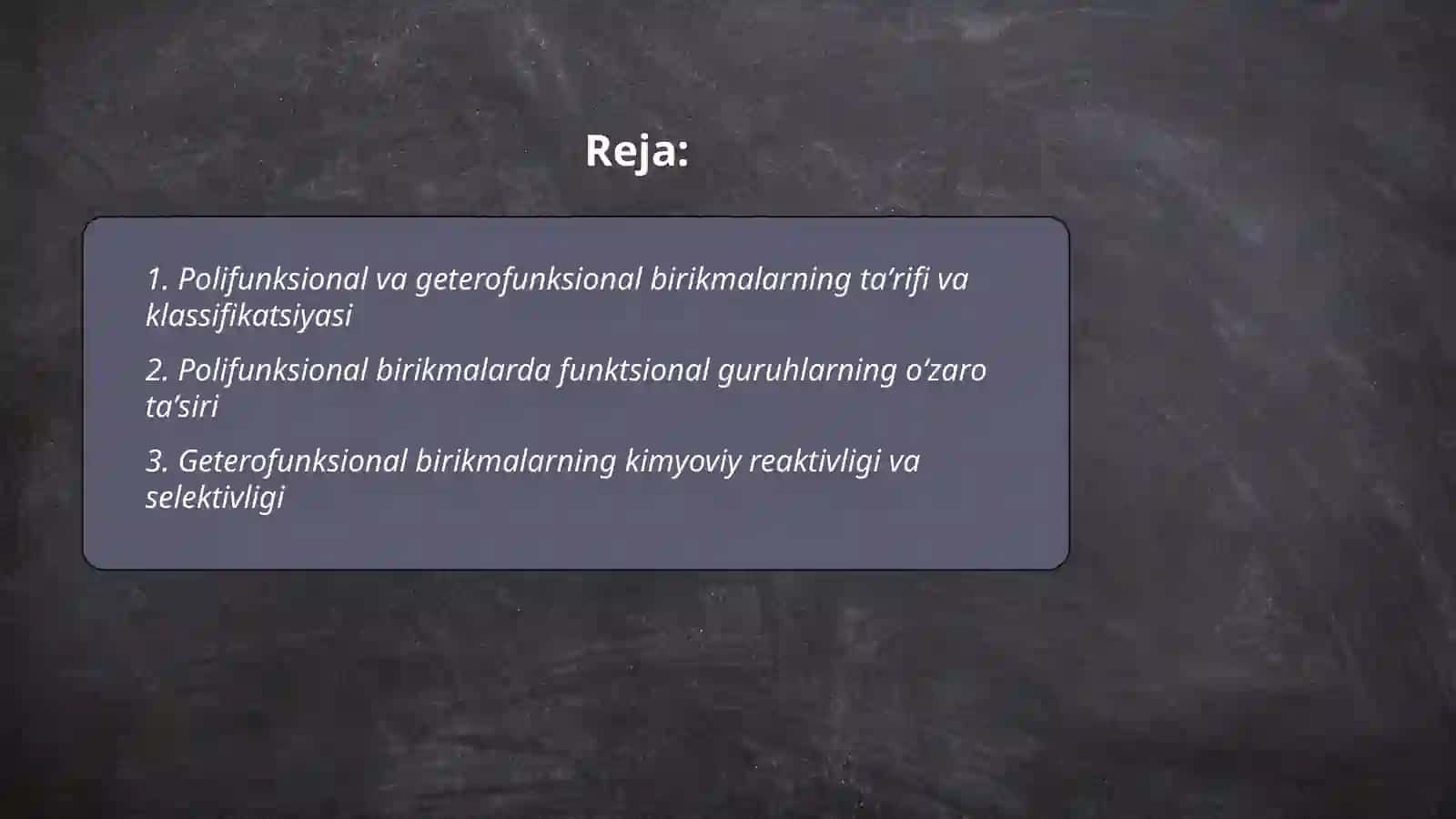 Polifunksional va geterofunksional birikmalar 2