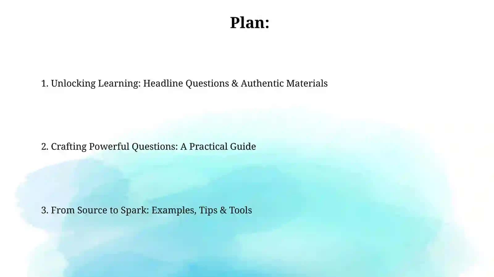 Unlocking Learning: Headline Questions & Authentic Materials 2