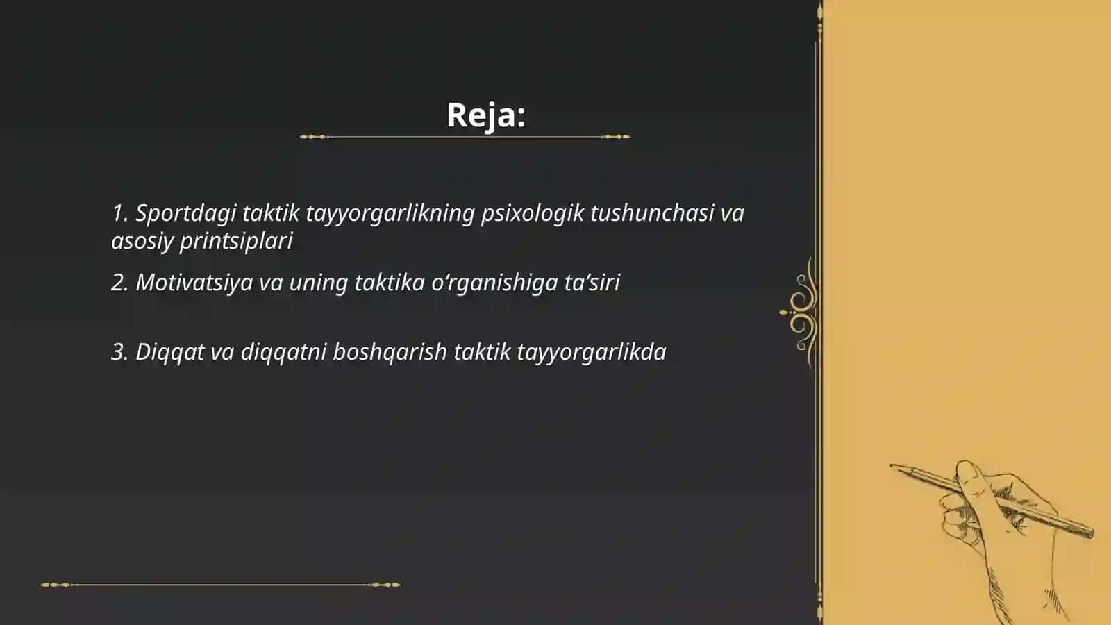 Sportdagi taktik tayyorlashning psixologik asoslari 2