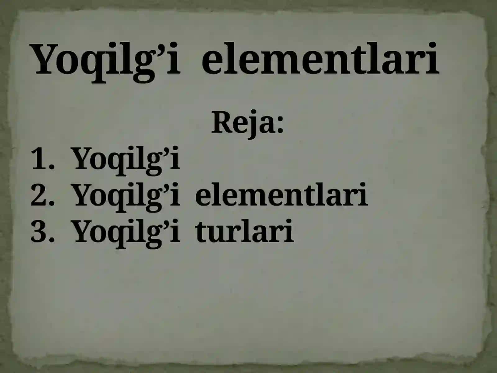 Yoqilg’i 2