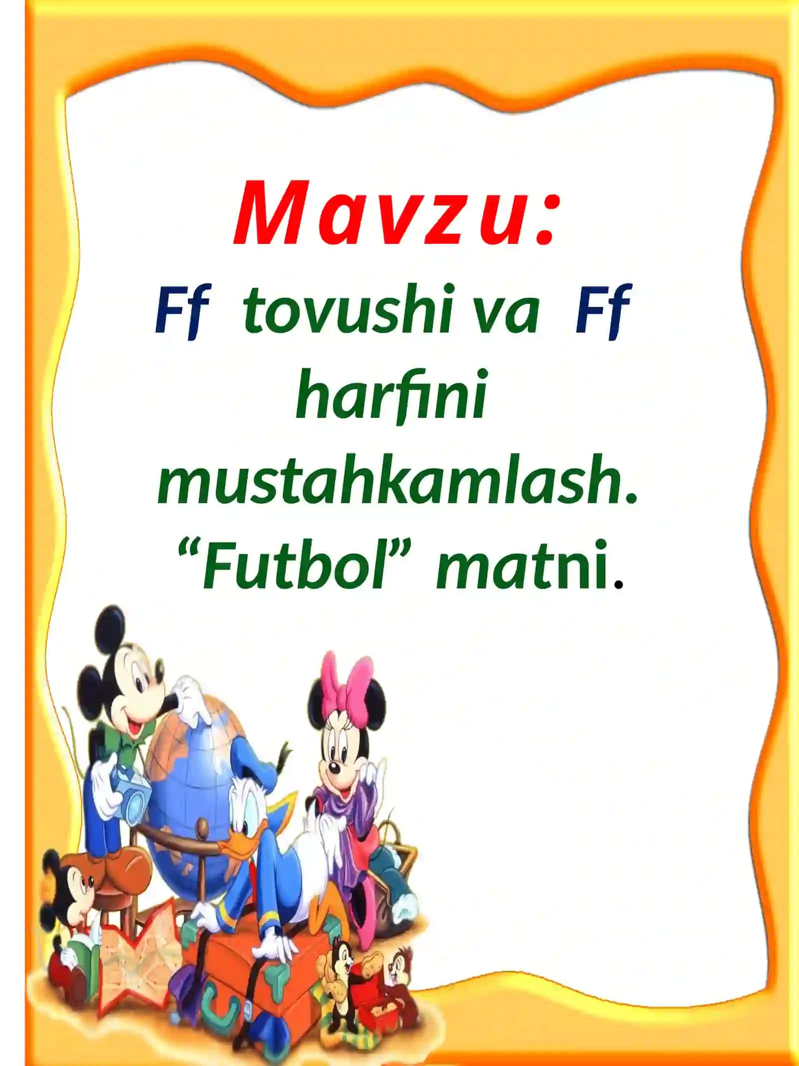 Fftovush va Ffharfini mustahkamlash 2