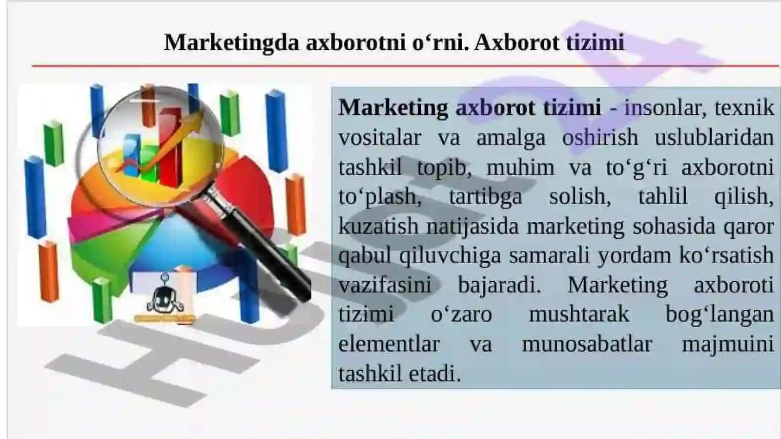 Marketing axborot tizimlari va tibbiy muassasalarda ularning qo’llanilishi 2
