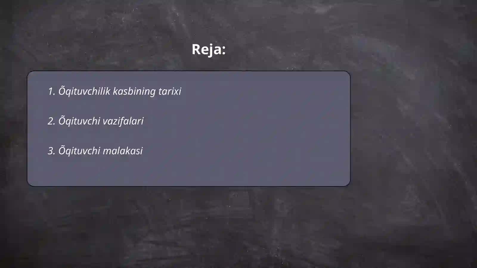 Mening kasbim-õqituvchi 2