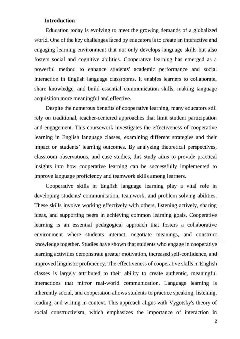 Developing Cooperative Skills in English Language Classes 2