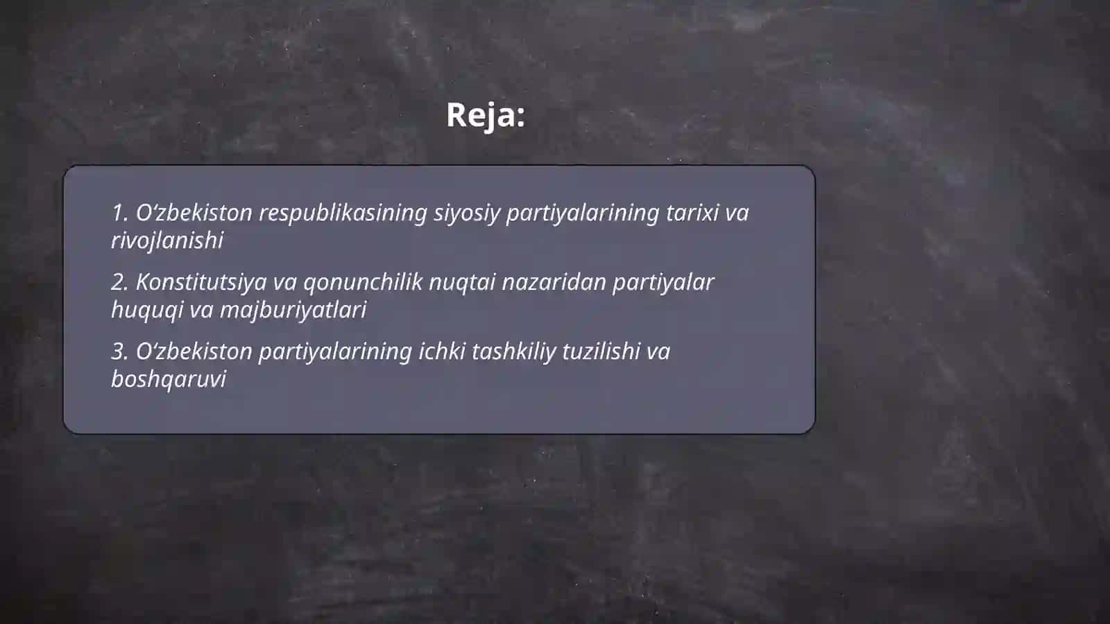 Oʻzbekiston respublikasining siyosiy partiyalari 2