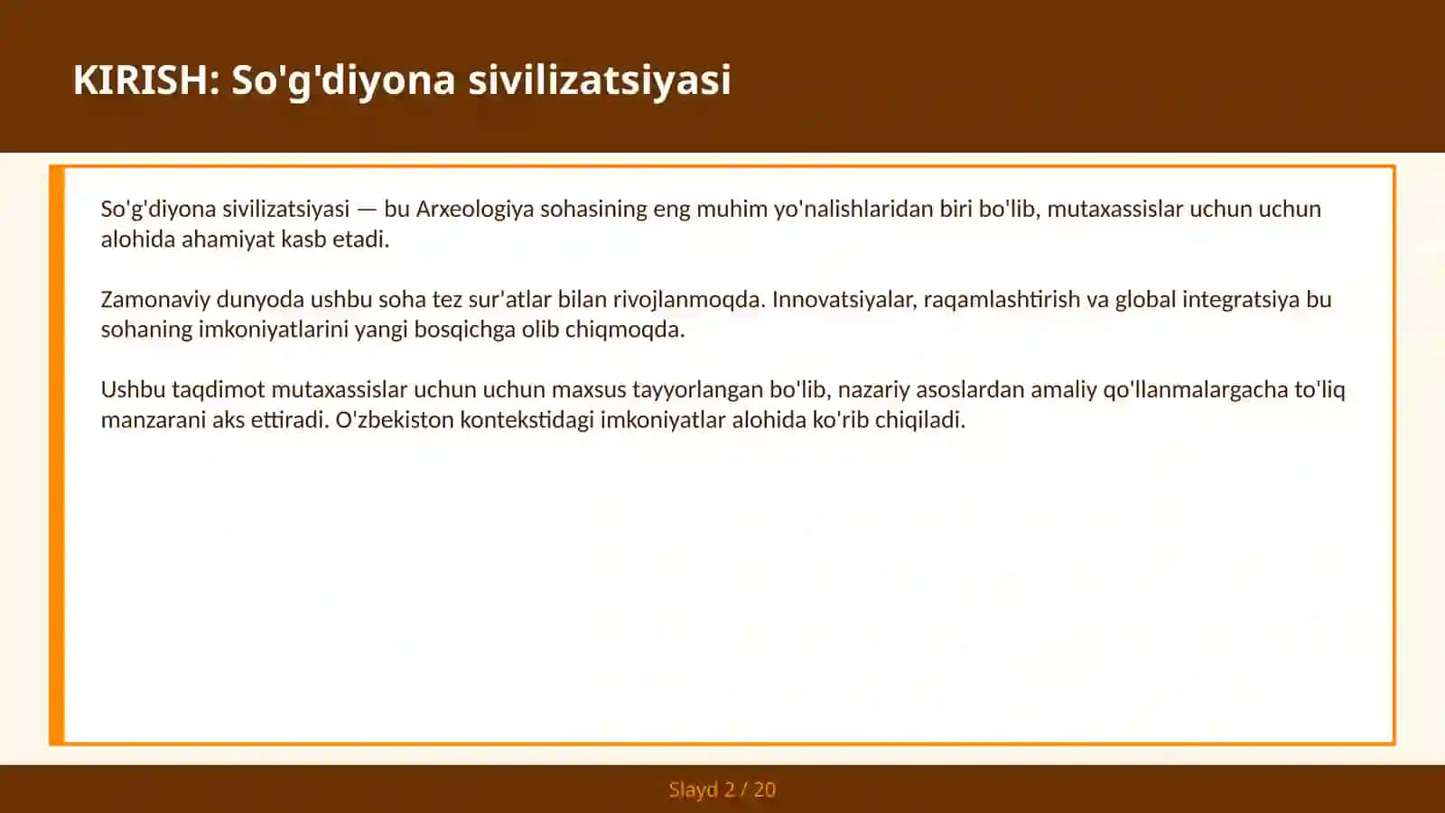 SO'G'DIYONA SIVILIZATSIYASI 2