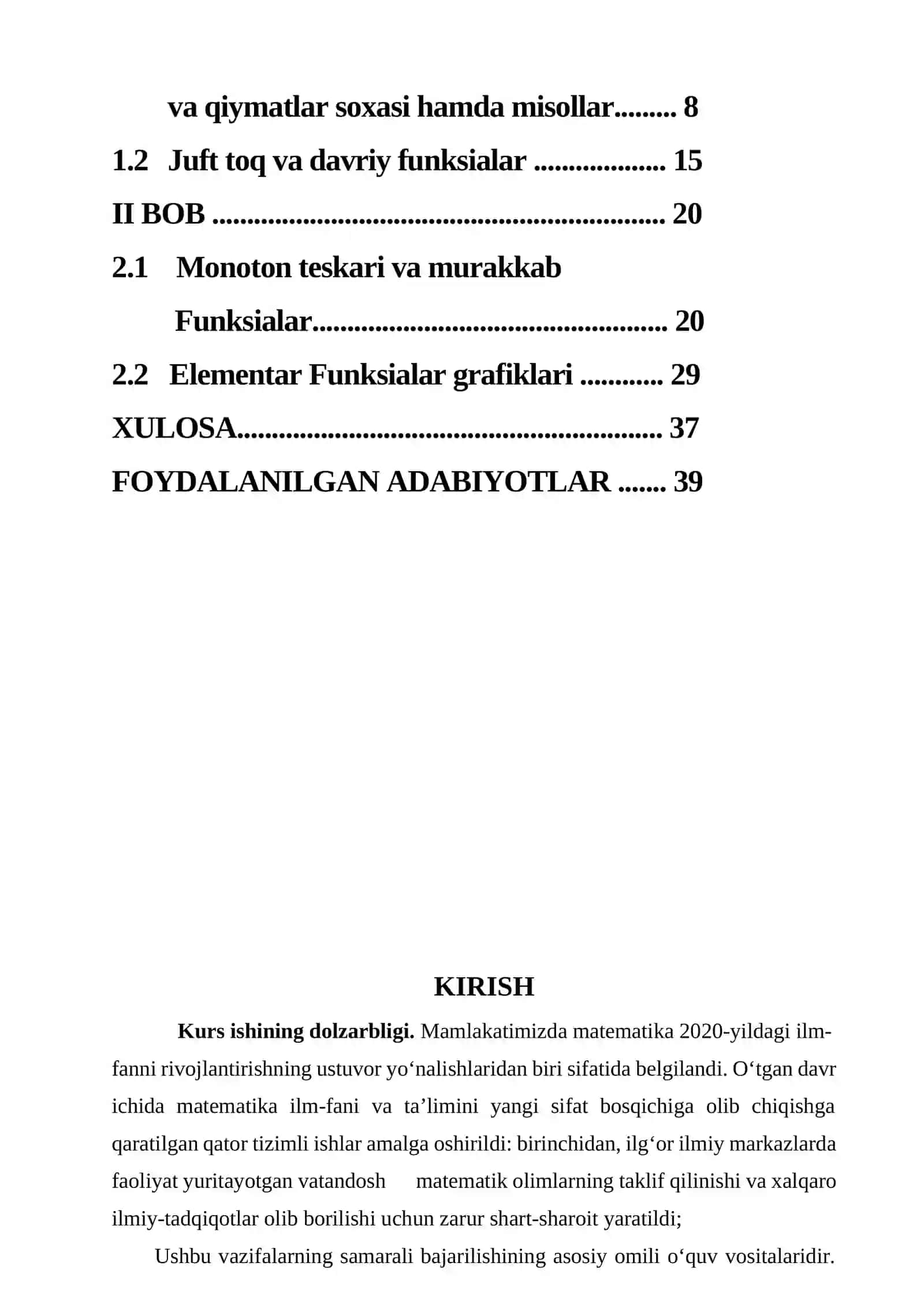 Funksiya tushunchasi 2