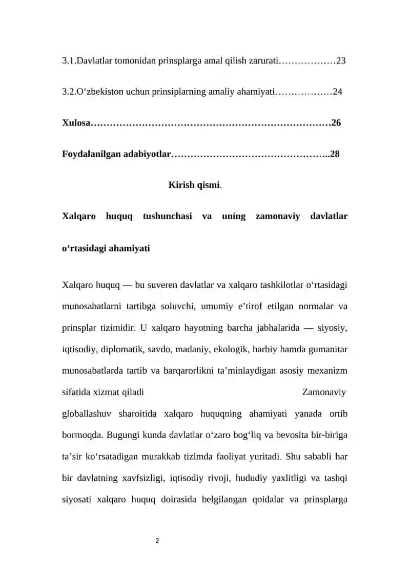 Xalqaro huquq prinsiplari 2