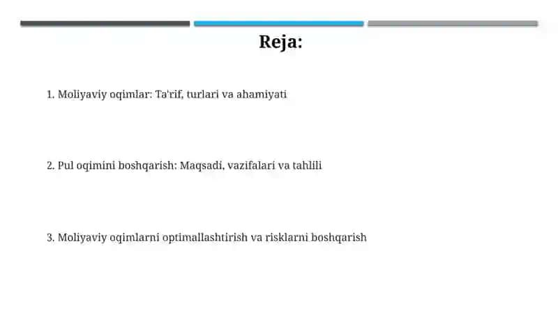 Moliyaviy oqimlar 2