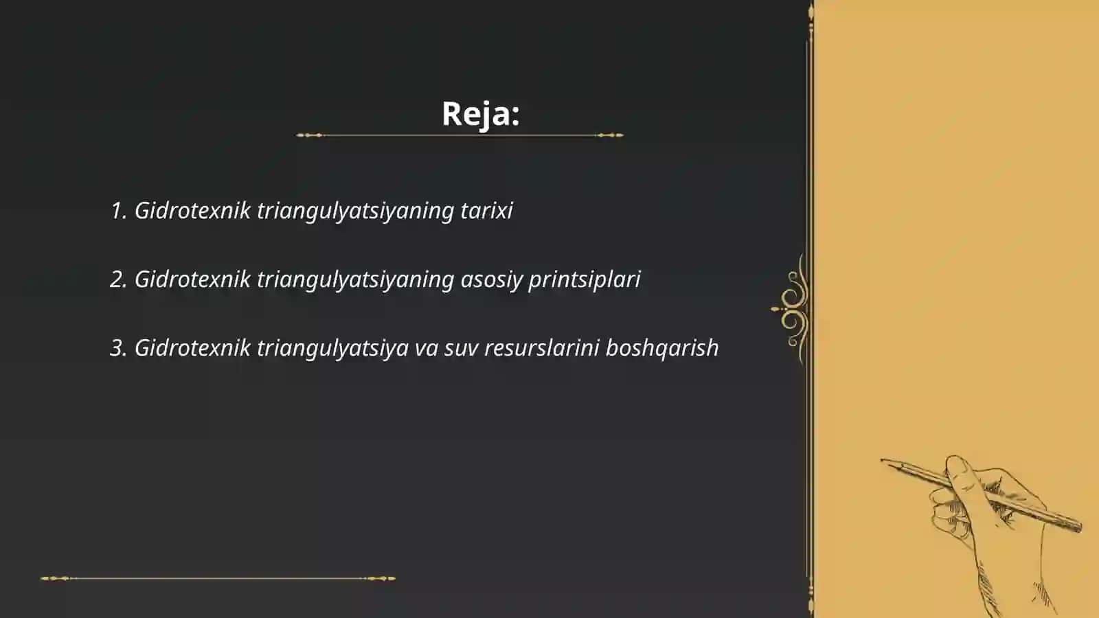 Gidrotexnik triangulyatsiyaning mohiyati 2