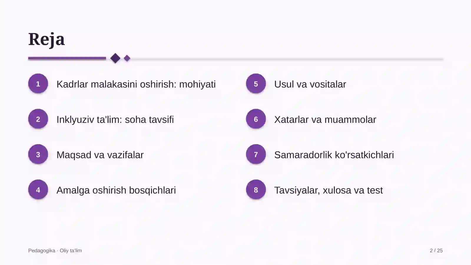 Inklyuziv ta'limda kadrlar malakasini oshirish 2
