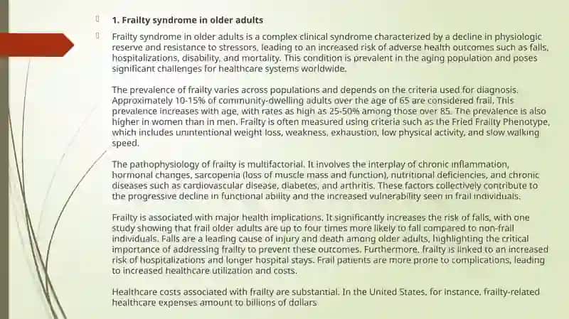 INVESTIGATE COMMON GERIATRIC HEALTH PROBLEMS AND AIDS 2