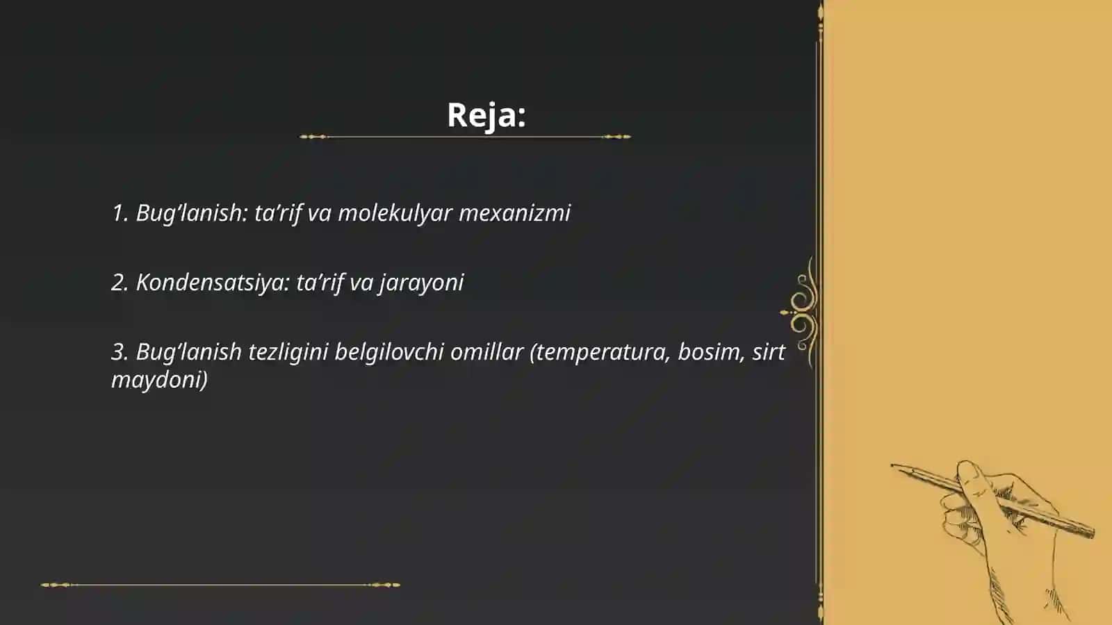 Bugʻlanish va kondensatsiya 2