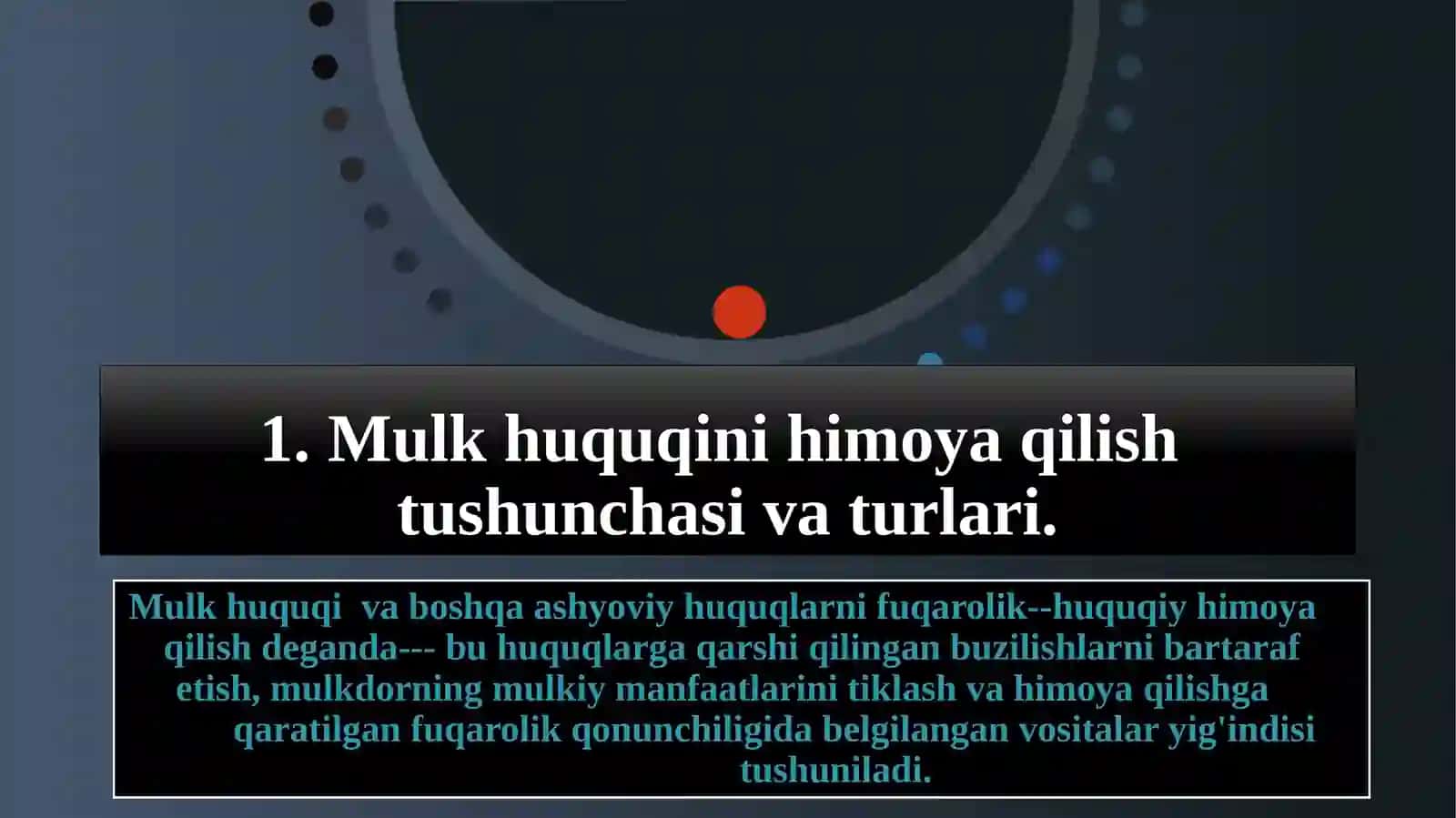 Mulk huquqini himoya qilish 2