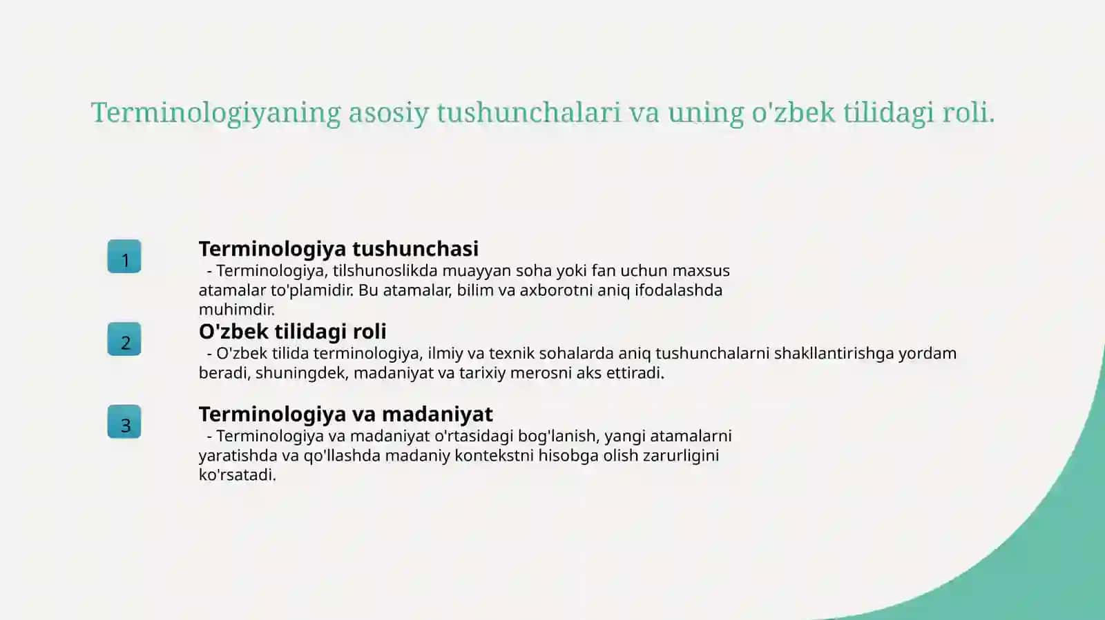 Termin yaratish qoidalari 2