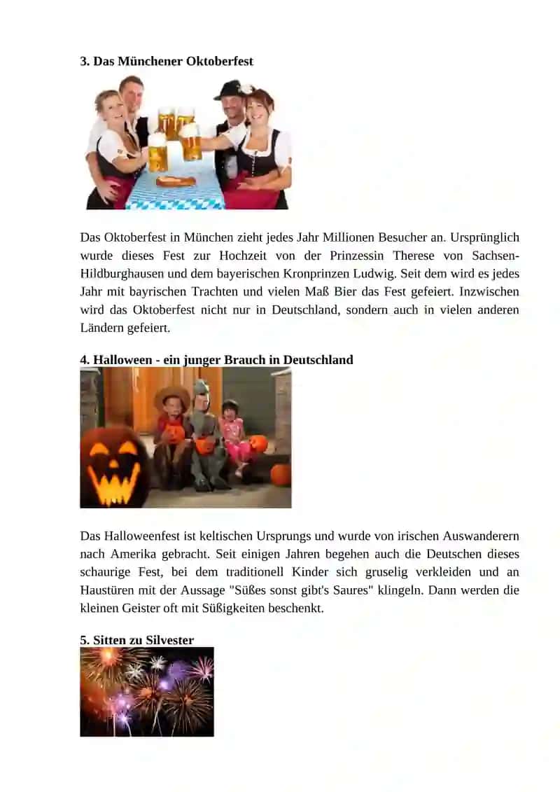 SITTEN UND BRÄUCHE IN DEUTSCHLAND 2