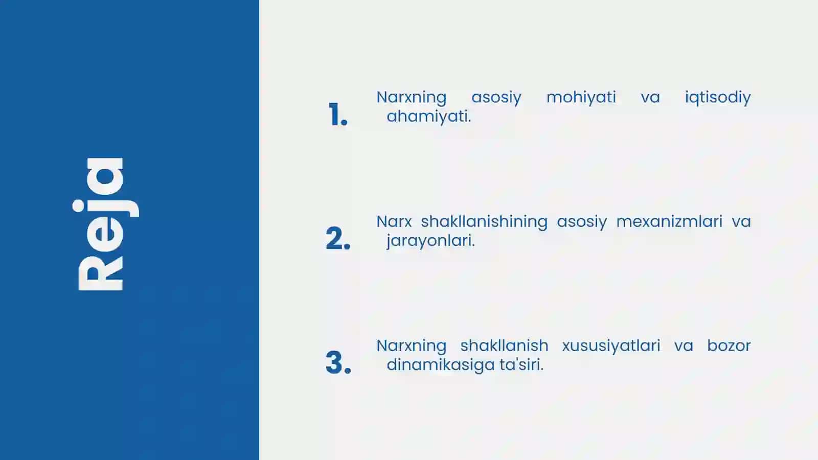 Narxning mohiyati va shakllanish xususiyati 2