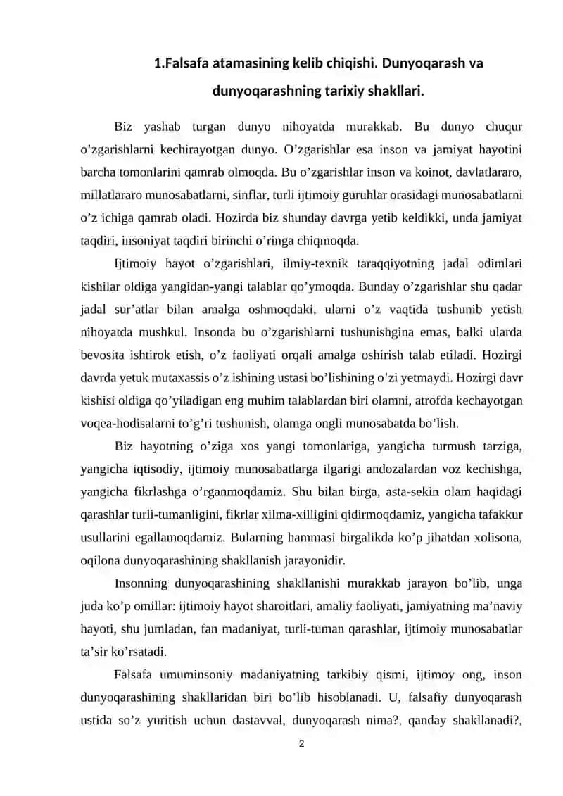 Borliq va uning mavjudlik shakllari 2