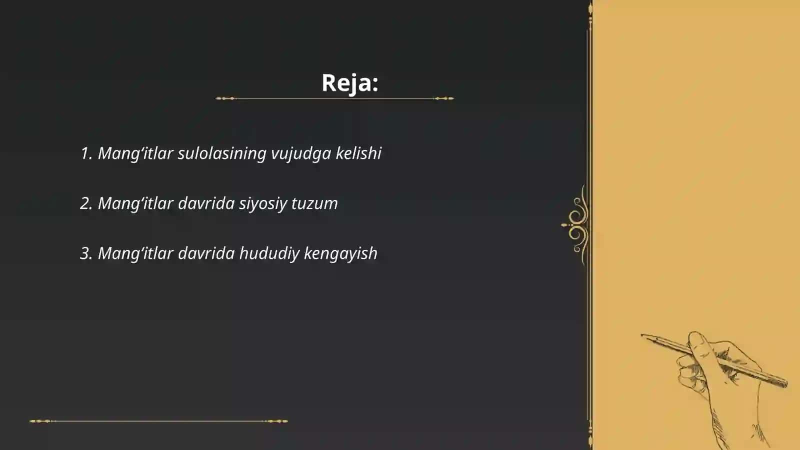 Mangʻitlar sulolasining vujudga kelishi 2