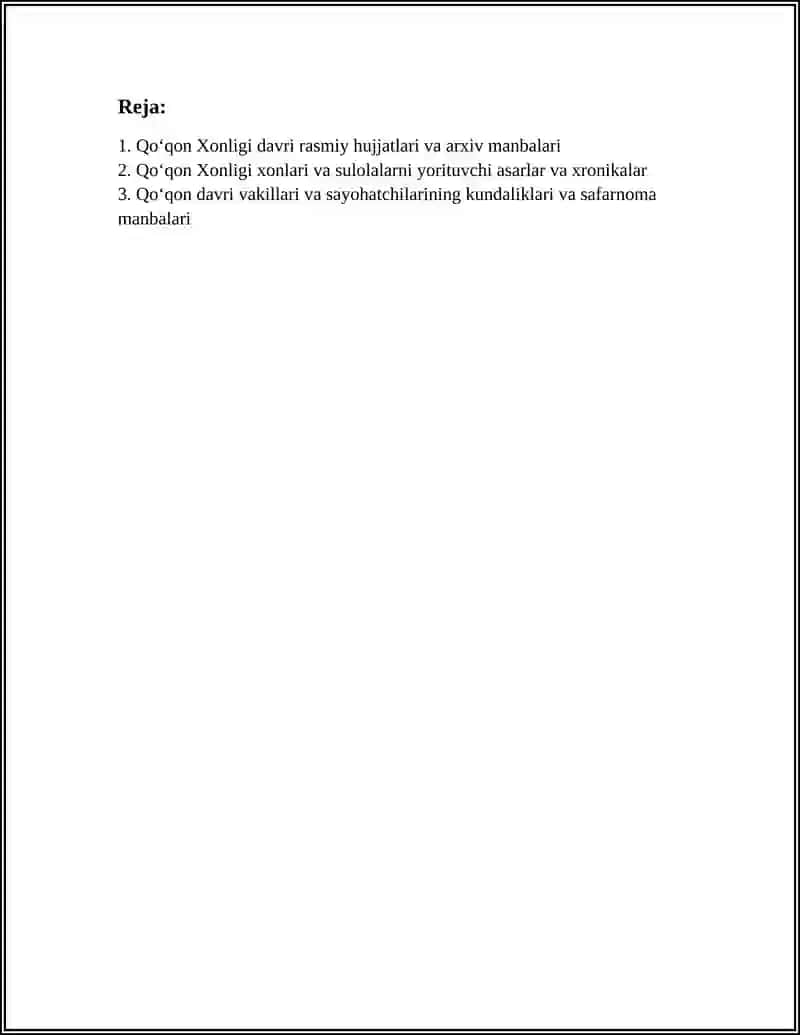 QOʻQON XONLIGI DAVRI MANBASHUNOSLIGI 2