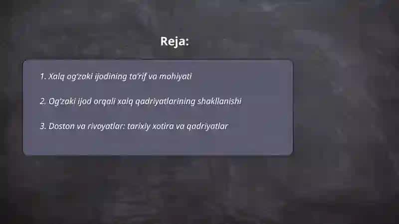 Xalq og'zaki ijodi 2