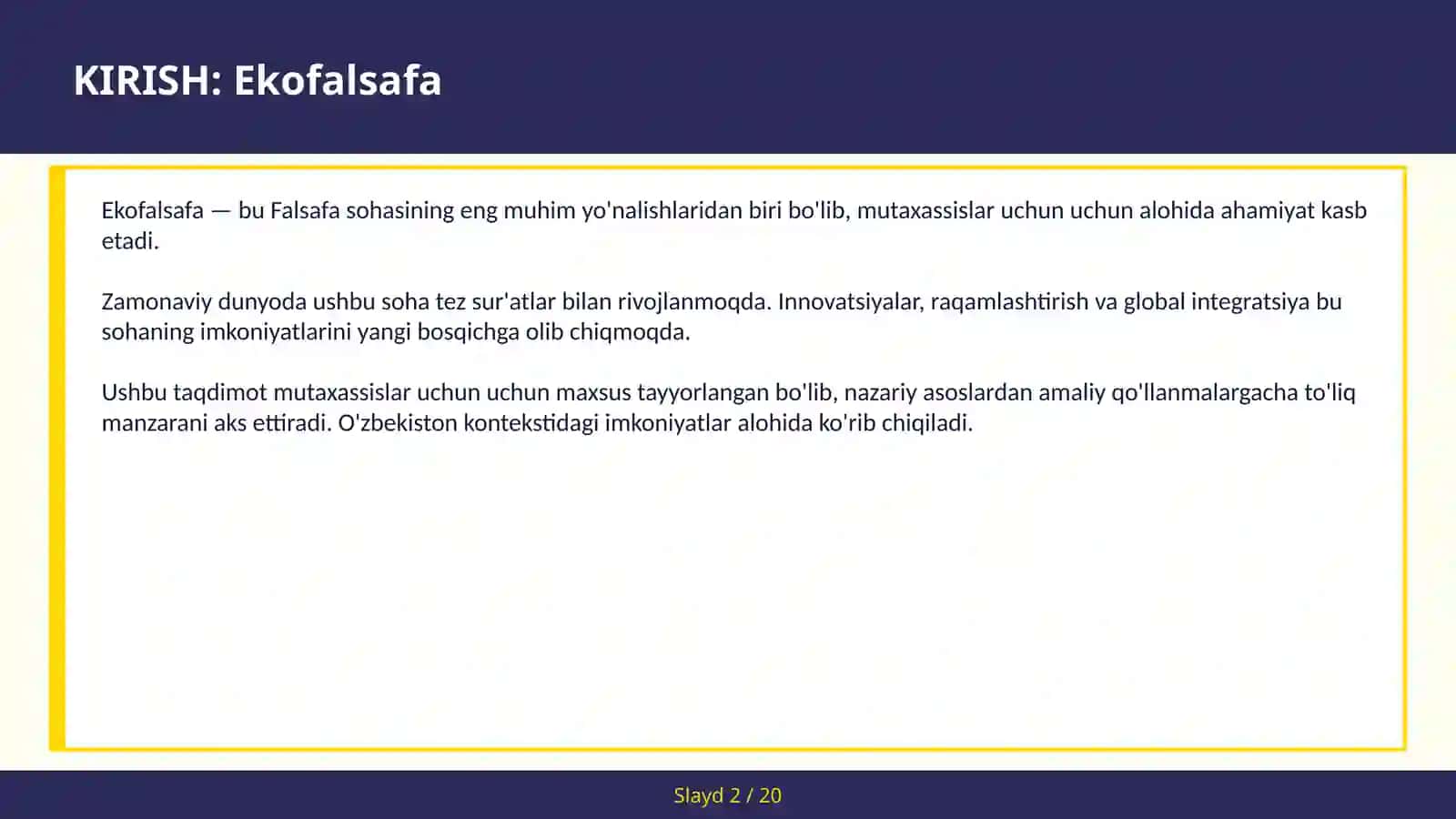 Ekofalsafa 2