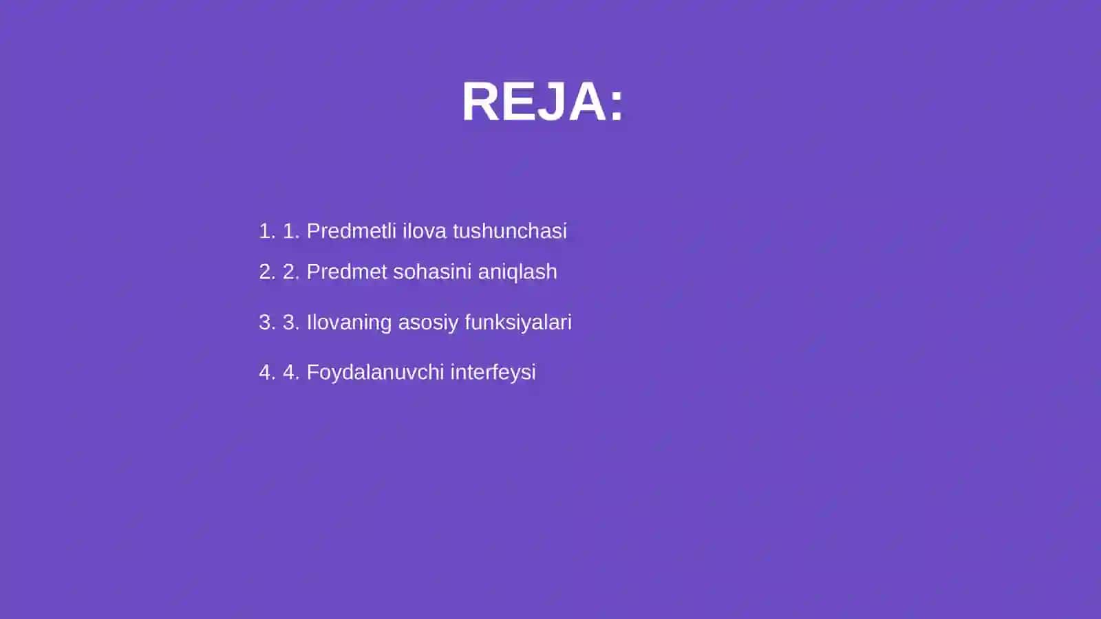 Predmetli ilova haqida ma'lumot berish 2