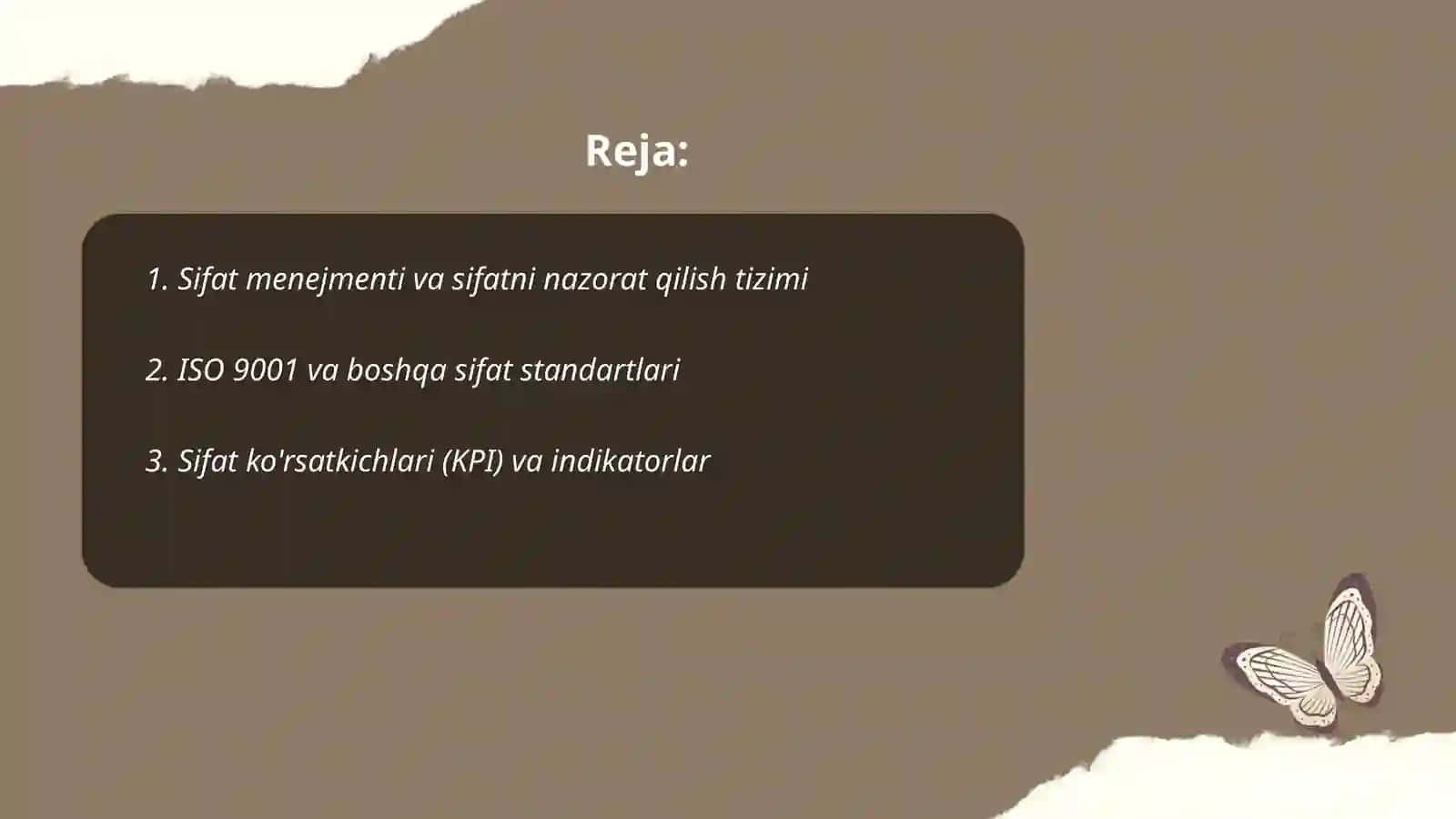 Sifatni nazorat qilish tizimi 2