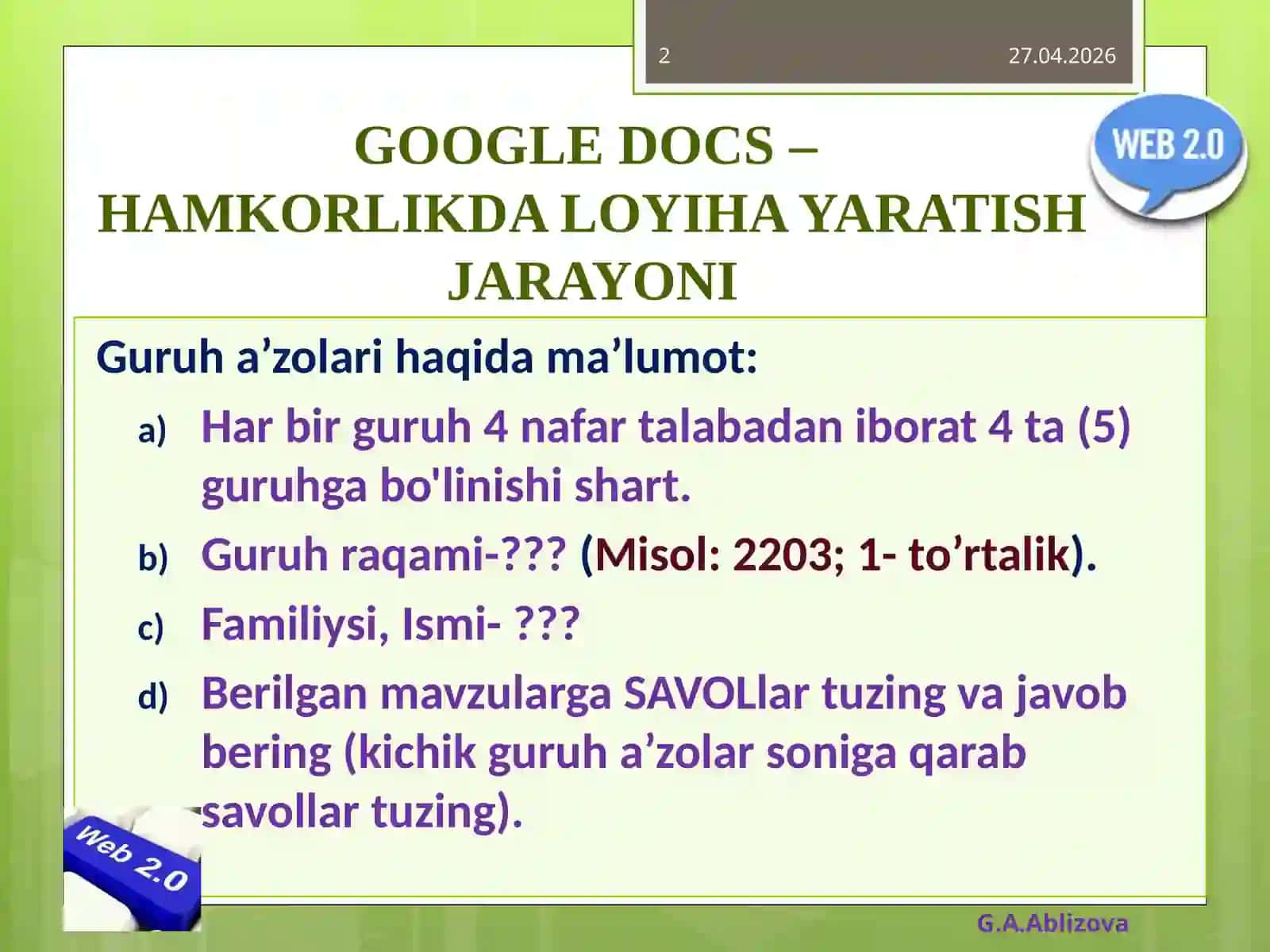 1-mavzu.Ta'lim jarayonida axborot- kommunikatsiyatexnologiyal0ariningo'rni vaimkoniyatlari 2
