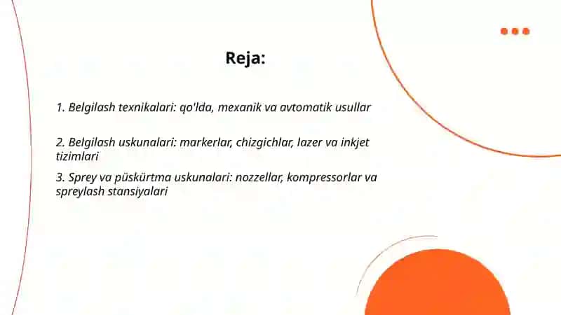 Belgilash tehnikasi va uskunalari 2